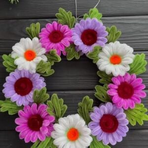 vibrant daisy bloom circle