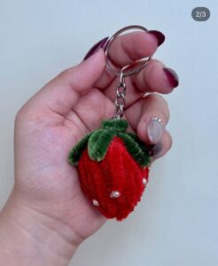 Berry Sweet Chenille Keychain berry sweet chenille keychain