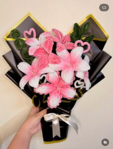 pink ombre lily chenille bouquet