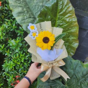 sunny sunflower mini chenille bouquet