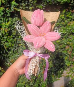 Pink Pearl Lily & Tulip Mini Bouquet auto draft