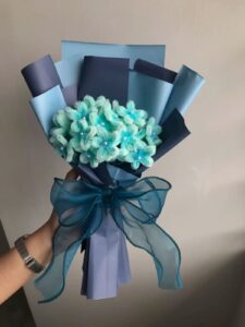 Ocean Mist Chenille Flower Bouquet auto draft