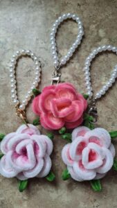 Velvet Rose & Pearl Charm (Pack of 1) velvet rose & pearl charm